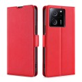 For Xiaomi Redmi K60 Ultra Ultra-thin Voltage Side Buckle Horizontal Flip Leather Phone Case(Red)