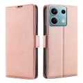 For Xiaomi Redmi Note 13 4G Ultra-thin Voltage Side Buckle Horizontal Flip Leather Phone Case(Rose G
