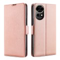 For Huawei nova 12 5G Ultra-thin Voltage Side Buckle Horizontal Flip Leather Phone Case(Rose Gold)
