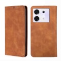 For Infinix Zero 30 5G Skin Feel Magnetic Leather Phone Case(Light Brown)
