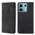 For Xiaomi Redmi Note 13 4G Skin Feel Magnetic Leather Phone Case(Black)