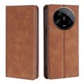 For Xiaomi 14 Ultra 5G Skin Feel Magnetic Leather Phone Case(Light Brown)