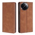 For Xiaomi Civi 4 Pro Skin Feel Magnetic Leather Phone Case(Light Brown)