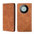 For Huawei Mate 60 Skin Feel Magnetic Leather Phone Case(Light Brown)