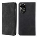 For Huawei nova 12 5G Skin Feel Magnetic Leather Phone Case(Black)