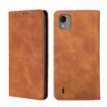 For Nokia C110 4G Skin Feel Magnetic Leather Phone Case(Light Brown)