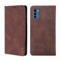 For Nokia C300 4G US Version Skin Feel Magnetic Leather Phone Case(Dark Brown)