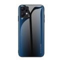 For Xiaomi Redmi Note 12 4G Global Texture Gradient Glass TPU Phone Case(Blue)