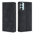 For Samsung Galaxy M15 5G Skin Feel Magnetic Leather Phone Case(Black)