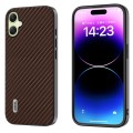 For Samsung Galaxy A05 ABEEL Carbon Fiber Texture Protective Phone Case(Dark Brown)