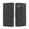 For Samsung Galaxy F14 5G Skin Feel Crocodile Magnetic Clasp Leather Phone Case(Black)