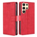 For Samsung Galaxy S24 Ultra 5G Skin Feel Crocodile Magnetic Clasp Leather Phone Case(Red)