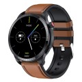 T52 1.39 inch IP67 Waterproof Leather Band Smart Watch Supports Bluetooth Call / Blood Oxygen / Body