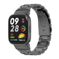 For Redmi Watch 3 Mijobs Three-Bead Metal Stainless Steel Watch Band(Black)