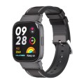 For Redmi Watch 3 Mijobs TPU Leather Watch Band(Black)