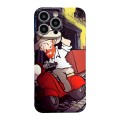 For iPhone 15 Pro Max Oil Painting Pattern Glossy PC Phone Case(Motorcycle)