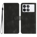 For Xiaomi Redmi K70 Heart Pattern Skin Feel Leather Phone Case(Black)