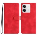 For Xiaomi Redmi Note 13 4G Heart Pattern Skin Feel Leather Phone Case(Red)
