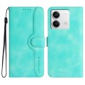 For Xiaomi Redmi Note 13 4G Heart Pattern Skin Feel Leather Phone Case(Light Blue)