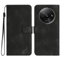 For Xiaomi Redmi A3 Heart Pattern Skin Feel Leather Phone Case(Black)