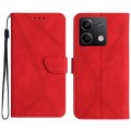 For Xiaomi Redmi Note 13 4G Global Stitching Embossed Leather Phone Case(Red)