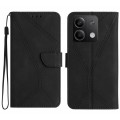 For Xiaomi Redmi Note 13 4G Global Stitching Embossed Leather Phone Case(Black)