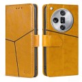 For OPPO Find X7 Ultra 5G Geometric Stitching Leather Phone Case(Yellow)