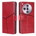 For OPPO Find X7 5G Geometric Stitching Leather Phone Case(Red)