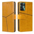 For OPPO Reno11 F 5G Geometric Stitching Leather Phone Case(Yellow)