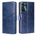 For OPPO Reno11 F 5G Geometric Stitching Leather Phone Case(Blue)