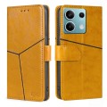 For Xiaomi Redmi Note 13 4G Geometric Stitching Leather Phone Case(Yellow)