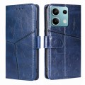 For Xiaomi Redmi Note 13 4G Geometric Stitching Leather Phone Case(Blue)