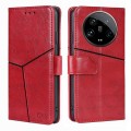 For Xiaomi 14 Ultra 5G Geometric Stitching Leather Phone Case(Red)
