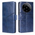 For Xiaomi 14 Ultra 5G Geometric Stitching Leather Phone Case(Blue)
