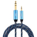 EMK 3.5mm Jack Male to 6.35mm Jack Male Gold Plated Connector Nylon Braid AUX Cable for Computer / X