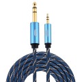 EMK 3.5mm Jack Male to 6.35mm Jack Male Gold Plated Connector Nylon Braid AUX Cable for Computer / X