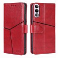 For OnePlus Ace 3V 5G Geometric Stitching Leather Phone Case(Red)