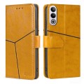 For OnePlus Ace 3V 5G Geometric Stitching Leather Phone Case(Yellow)
