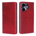 For Infinix Hot 40i Cow Texture Magnetic Leather Phone Case(Red)