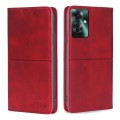 For OPPO Reno11 F 5G Cow Texture Magnetic Leather Phone Case(Red)