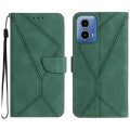 For Motorola Moto G04 / G24 Stitching Embossed Leather Phone Case(Green)