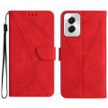 For Motorola Moto G Power 5G 2024 Stitching Embossed Leather Phone Case(Red)