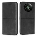 For Realme 12 5G Cow Texture Magnetic Leather Phone Case(Black)