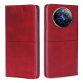 For Realme 12 Pro 5G Cow Texture Magnetic Leather Phone Case(Red)