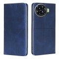 For Tecno Spark 20 Pro+ 4G Cow Texture Magnetic Leather Phone Case(Blue)