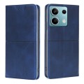 For Xiaomi Redmi Note 13 4G Cow Texture Magnetic Leather Phone Case(Blue)
