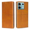 For Xiaomi Redmi Note 13 4G Cow Texture Magnetic Leather Phone Case(Light Brown)