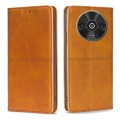 For Xiaomi Redmi A3 4G Cow Texture Magnetic Leather Phone Case(Light Brown)