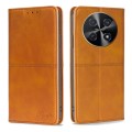 For Huawei nova 12i 4G Cow Texture Magnetic Leather Phone Case(Light Brown)