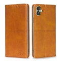 For Samsung Galaxy F14 5G Cow Texture Magnetic Leather Phone Case(Light Brown)